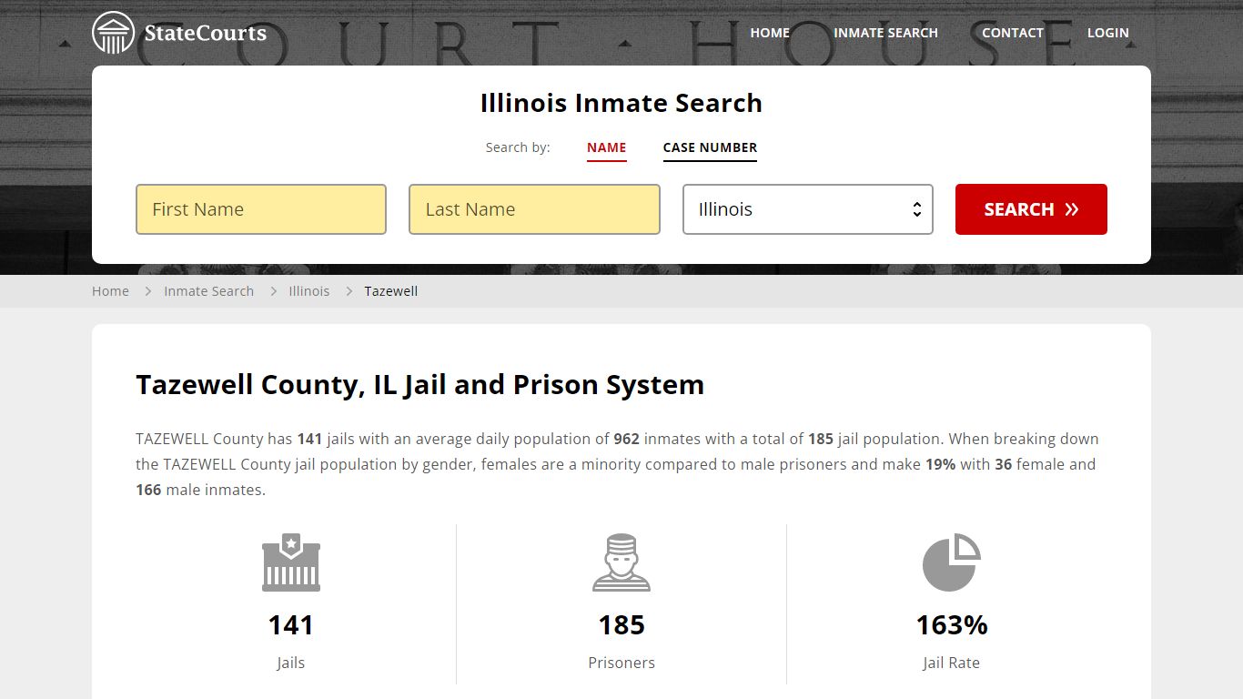 Tazewell County, IL Inmate Search - StateCourts
