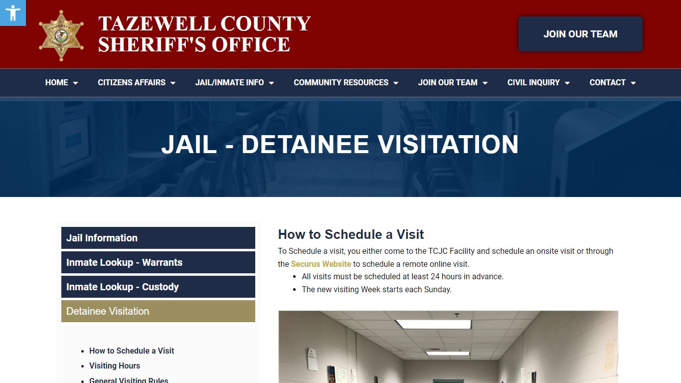 Detainee Visitation - Tazewell County Sheriff